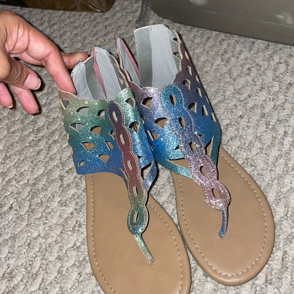 Sparkly mermaid sandals